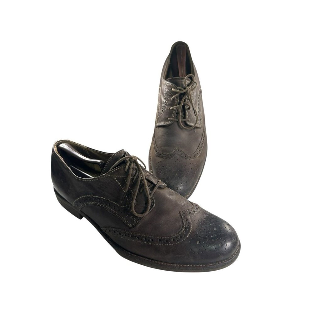 Bostonian Size 11.5 M Mens Brown Leather Brouge Dress Wingtip Shoes